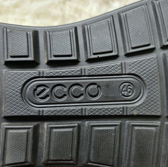 ECCO Men's Suede Leather Slip-on Shoes, Size 12/46, Shock Point Soles - Picture 9 of 14